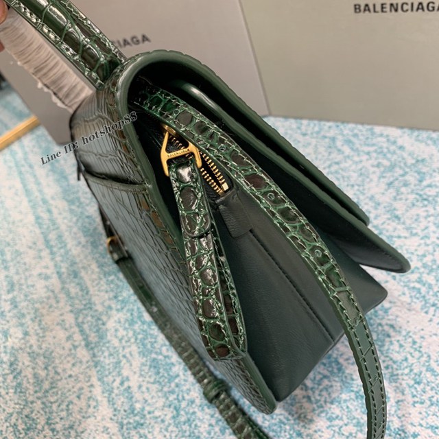 Balenciaga專櫃爆款巴黎世家鱷魚深林綠手提豆腐包 款號：644205 fyj1919